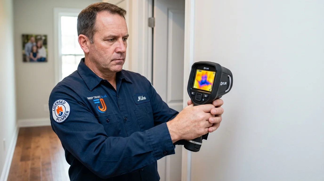 Thermal imaging leak detection by Johns Plumbing LLC in Tuckerton